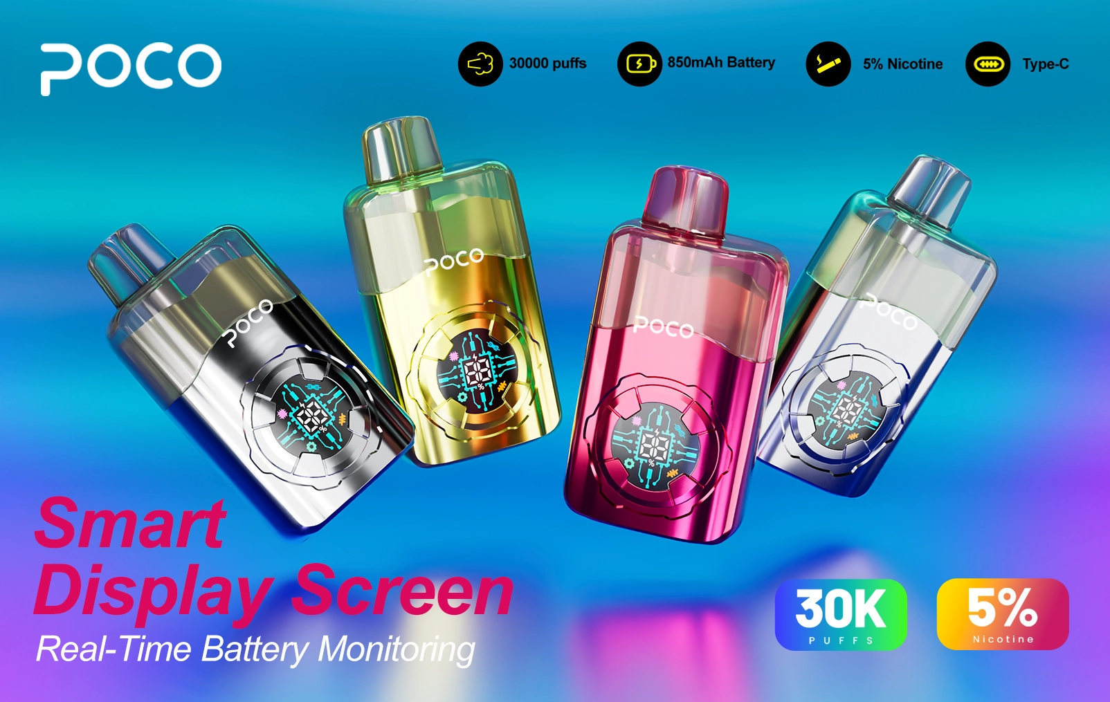 Poco CRYSTAL SC30000 Vape Device Design