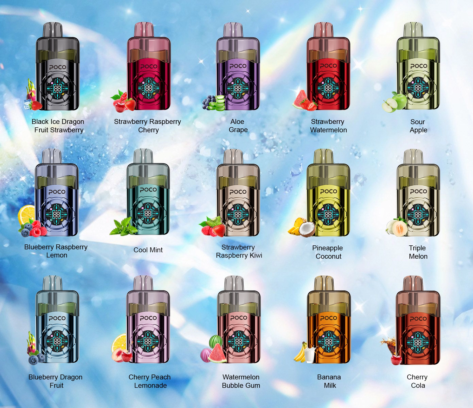 Poco CRYSTAL SC30000 Vape Flavors