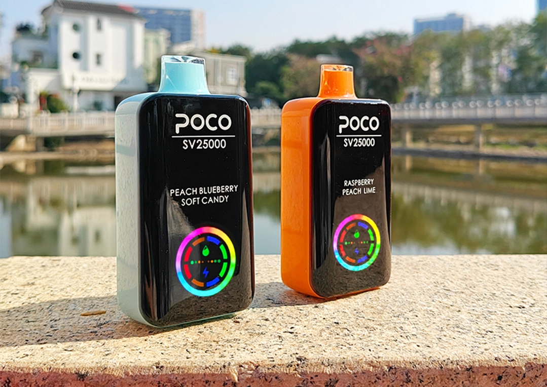 Two POCO SV25000 vape devices