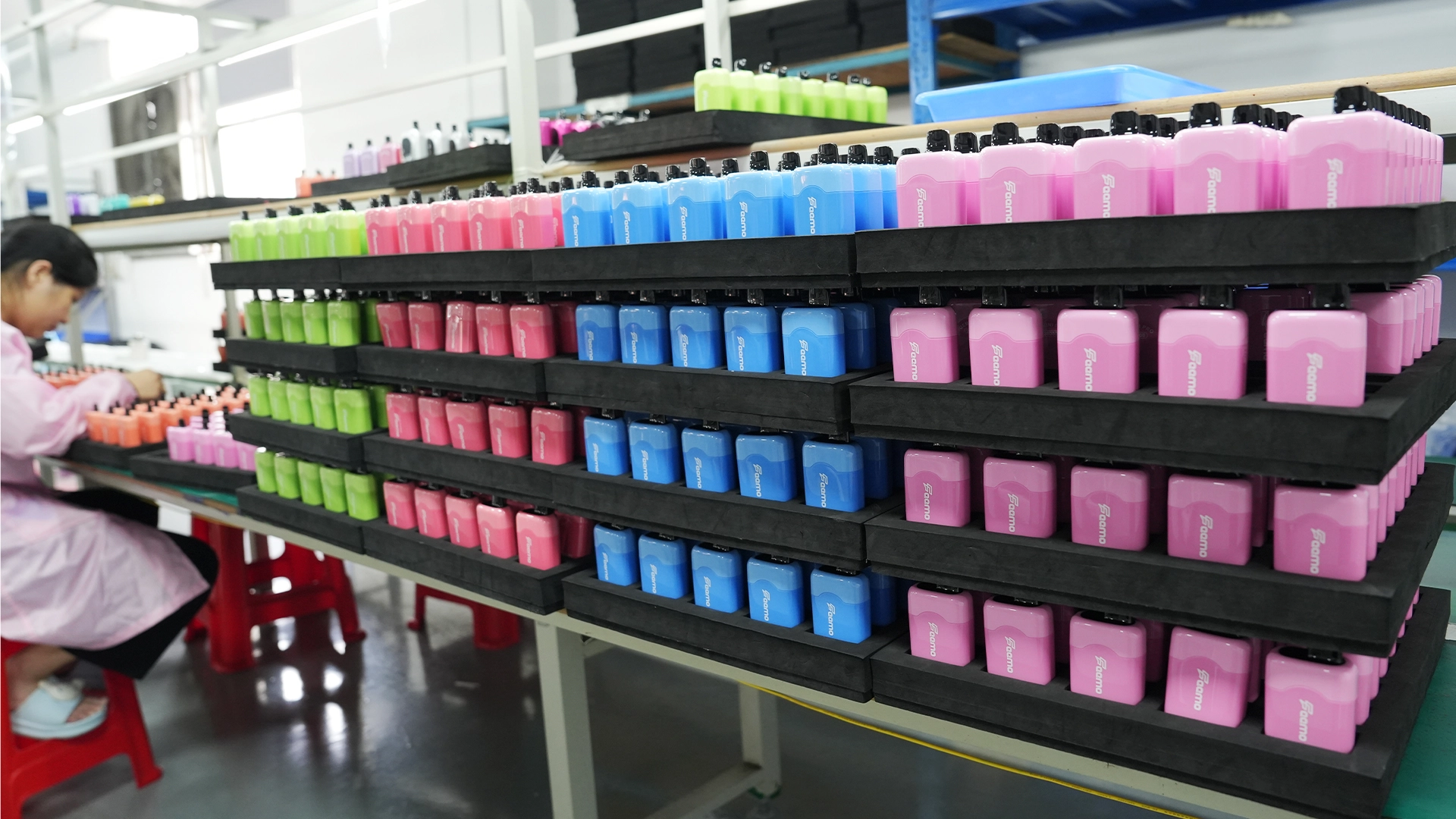 Manufacturing facility packaging vape products