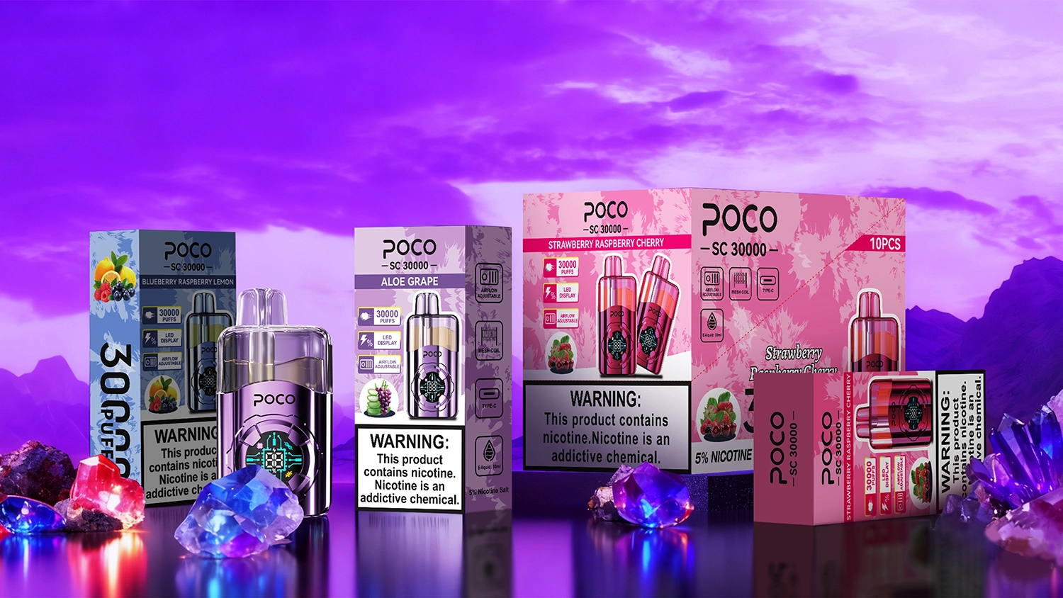 Man vaping with vapor cloud